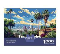 Rompecabezas para Adultos De 1000 Piezas Los Angeles Cityscape Rompecabezas para Adultos Juegos Relajantes Pero Divertidos Y Humorísticos para Cumpleaños, Navidad 38x26cm/1000pcs