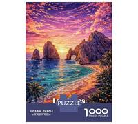 Rompecabezas para Adultos De 1000 Piezas Los Cabos Mexico Sunset Arch Rompecabezas para Adolescentes Juego Práctico Desafío Difícil Juego Desafiante Regalos 38x26cm/1000pcs
