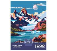 Rompecabezas para Adultos De 1000 Piezas Los Glaciares National Park Argentina Rompecabezas para Adolescentes Juegos Familiares Ensamblaje De Patrones Actividades Divertidas En Casa 38x26cm/1000pcs