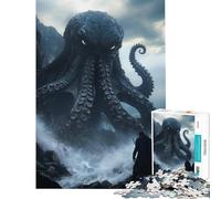 Rompecabezas para Adultos de 1000 Piezas Lucha del Kraken Juego de ingenio Juguetes adictivos para Cultivar la Paciencia Excelentes Regalos y Juguetes para cumpleaños (tamaño 38x52cm)