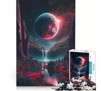 Rompecabezas para Adultos de 1000 Piezas: Luna de Sangre Ascendente, Juego de ingenio, ensamblaje de Patrones, Regalo Ideal para los Amantes de los Juegos 38x26cm