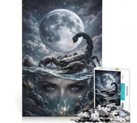 Rompecabezas para Adultos de 1000 Piezas Luna en Escorpio decoración de Pared Ideal para la diversión Familiar Perfecto como Regalo para Toda la Familia 50x75cm