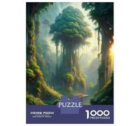 Rompecabezas para Adultos De 1000 Piezas Lush Green Fantasy Jungle Landscape Rompecabezas para Adultos Juegos Divertidos Difícil Difícil Regalos De Cumpleaños Y Únicos 38x26cm/1000pcs