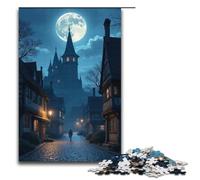 Rompecabezas para Adultos de 1000 Piezas Luz de Luna en la Ciudad Antigua Ideal para Decorar el hogar Toda la Familia 1000 Piezas (38 x 26 cm)