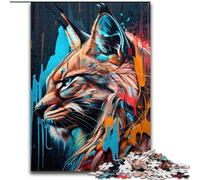 Rompecabezas para Adultos de 1000 Piezas Lynx Panorama Set Left Puzzles para Adultos de 1000 Piezas Desafiante Rompecabezas de Bricolaje para Adolescentes Tamaño 50X75CM