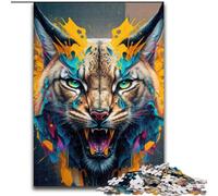 Rompecabezas para Adultos de 1000 Piezas Lynx Panorama Set Rompecabezas medianos para Adultos tamaño 26x38cm Halloween, Navidad, Regalo de cumpleaños