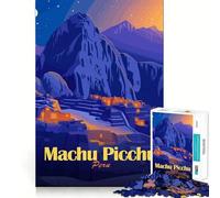 Rompecabezas para Adultos de 1000 Piezas Machu Picchu al Atardecer Arte de Corte Suave Juego Creativo para ejercitar la Mente Diversión para el Tiempo Libre Regalo navideño Relajante (50x75cm)