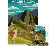 Rompecabezas para Adultos de 1000 Piezas Machu Picchu Perú Viaje Arte de Borde preciso Ejercicio Mental Juego Divertido y Tranquilo Actividad de cumpleaños (38x52cm)