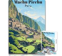 Rompecabezas para Adultos de 1000 Piezas, Machu Picchu, Perú, Viaje, Educativo, Juego Familiar, patrón de ensamblaje, Regalo de Amigo Secreto, tamaño 38x26cm