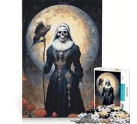 Rompecabezas para Adultos de 1000 Piezas Madre de la Santa Muerte sin Nombre Juego práctico desafiante para completar colección de Artistas Bellas Artes 50x75cm