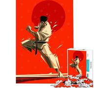 Rompecabezas para Adultos de 1000 Piezas Maestro de Karate en acción Rompecabezas para Adultos Actividades Familiares Entrena tu Cerebro y Tus Manos Hermoso diseño 38x52cm