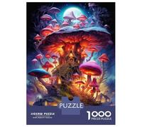 Rompecabezas para Adultos De 1000 Piezas Magic Mushroom House Rompecabezas para Adultos Juegos Divertidos Difícil Difícil Regalos De Cumpleaños Y Únicos 52x38cm/1000pcs