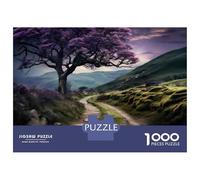 Rompecabezas para Adultos De 1000 Piezas Magic Pathway with Purple Tree Rompecabezas para Adultos Juegos Relajantes Desafío Difícil Regalo De Cumpleaños, Regalos, 70x50cm/1000pcs