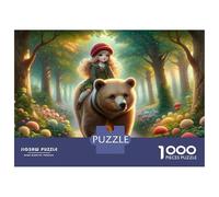 Rompecabezas para Adultos De 1000 Piezas Magical Forest Adventure with Bear Rompecabezas para Adultos Juegos Familiares Pero Divertidos Y Humorísticos Cumpleaños 52x38cm/1000pcs