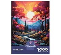 Rompecabezas para Adultos De 1000 Piezas Magical Forest Sunset Landscape Rompecabezas para Adultos Juego De Ingenio Ensamblaje De Patrones Juego Desafiante Regalos 38x26cm/1000pcs