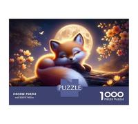 Rompecabezas para Adultos De 1000 Piezas Magical Fox Moonlit Night Rompecabezas para Adolescentes Juego De Ingenio Decoración del Hogar Actividades Divertidas En Casa, 70x50cm/1000pcs