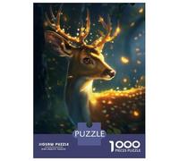 Rompecabezas para Adultos De 1000 Piezas Magical Glowing Deer Rompecabezas para Adultos Juegos Divertidos para La Diversión Familiar Juego Desafiante Regalos 38x26cm/1000pcs