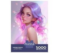 Rompecabezas para Adultos De 1000 Piezas Magical Pink Purple Girl Rompecabezas para Adolescentes Juego Familiar Carrera De Velocidad Manual Cumpleaños 70x50cm/1000pcs