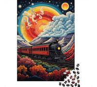 Rompecabezas para Adultos De 1000 Piezas Magical Train Journey Rompecabezas para Adultos Juguete Decoración De Pared Difícil Regalos para Amigos Y Familiares 38x26cm/1000pcs
