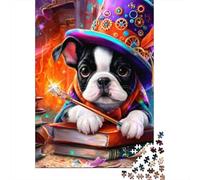 Rompecabezas para Adultos De 1000 Piezas Magical Wizard Dog Rompecabezas para Adultos Juego Práctico Análisis Y Lógica Cumpleaños Y Navidad 52x38cm/1000pcs