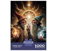 Rompecabezas para Adultos De 1000 Piezas Magical Wizards with Glowing Symbols Rompecabezas para Adultos Juego De Ingenio Ensamblaje De Patrones Juego Desafiante Regalos 70x50cm/1000pcs