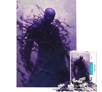 Rompecabezas para Adultos de 1000 Piezas Mago Arcano Figura de Sombra Púrpura Difícil y desafiante Mejora la Memoria Juguete Educativo para Mayores de 14 años 50x75cm