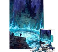 Rompecabezas para Adultos de 1000 Piezas Mago en el Portal mágico Rompecabezas para Adultos Juegos relajantes Regalo de cumpleaños cumpleaños y Navidad (tamaño 38x52cm)