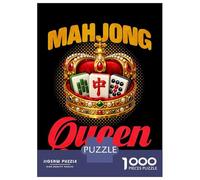 Rompecabezas para Adultos De 1000 Piezas Mahjong Queen Crown Rompecabezas para Adultos Juguete Decoración De Pared Decoración del Hogar Regalos para Amigos Y Familiares 70x50cm/1000pcs