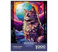 Rompecabezas para Adultos De 1000 Piezas Maine Coon Cat Colorful Rompecabezas para Adultos Juegos Divertidos Difícil Difícil Regalos De Cumpleaños Y Únicos 38x26cm/1000pcs