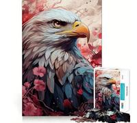 Rompecabezas para Adultos de 1000 Piezas Majestad del Águila Calva,Corte Premium,Juego Divertido,Tiempo Libre, (38x52cm)