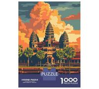 Rompecabezas para Adultos De 1000 Piezas Majestic Angkor Rompecabezas para Adultos Juguetes Antiestrés Difícil Gran Regalo para Jugar 52x38cm/1000pcs