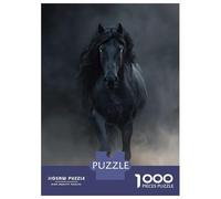Rompecabezas para Adultos De 1000 Piezas Majestic Black Horse Rompecabezas para Adultos Juegos Familiares Decoración Perfecta Cumpleaños Y Navidad 70x50cm/1000pcs