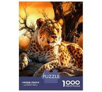 Rompecabezas para Adultos De 1000 Piezas Majestic Cheetah Rompecabezas para Adultos Juguetes Antiestrés Difícil Difícil Cumpleaños Y Navidad 38x26cm/1000pcs