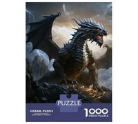 Rompecabezas para Adultos De 1000 Piezas Majestic Dragon on Stone Steps Rompecabezas para Adultos Juguete Decoración De Pared Mejora La Memoria 52x38cm/1000pcs