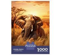 Rompecabezas para Adultos De 1000 Piezas Majestic Elephant Rompecabezas para Adultos Juegos Relajantes Desafío Difícil Actividades Divertidas En Casa 38x26cm/1000pcs