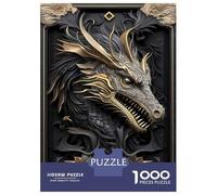 Rompecabezas para Adultos De 1000 Piezas Majestic Golden Dragon Rompecabezas Antiestrés Juguetes Divertidos Y Humorísticos Actividades Divertidas En Casa, 70x50cm/1000pcs