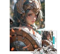 Rompecabezas para Adultos de 1000 Piezas Majestuosa Valkiria Ángel Juego Imposible desafío para la Inteligencia Cerebral Juguetes adictivos Regalo de cumpleaños para la diversión Familiar (75x50cm)