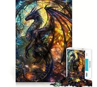 Rompecabezas para Adultos de 1000 Piezas Majestuosidad Azul Dragón con Bordes limpios Juego cognitivo y Divertido Ideal para Jugar despacio Tiempo Libre (38x26cm)