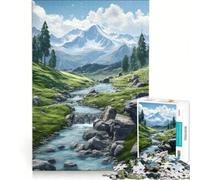 Rompecabezas para Adultos de 1000 Piezas Majestuosidad de los Alpes suizos Juego Imposible Vacaciones en casa Matar el Tiempo cumpleaños y Navidad 38x26cm