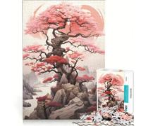 Rompecabezas para Adultos de 1000 Piezas Majestuosidad en Flor de Cerezo, Juegos Familiares, Carrera de Velocidad Manual, Ideal para Decorar el Escritorio 38x26cm
