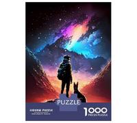 Rompecabezas para Adultos De 1000 Piezas Man and His Dog Universe Rompecabezas para Adultos Juego De Ingenio Una Obra De Arte Interacción Entre Padres E Hijos 52x38cm/1000pcs