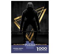 Rompecabezas para Adultos De 1000 Piezas Man Lifting Weights with Motivational Text Rompecabezas para Adultos Juegos Relajantes Difícil Gran Regalo para Jugar 52x38cm/1000pcs