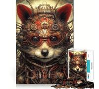 Rompecabezas para Adultos de 1000 Piezas Mapache biomecánico,Piezas de Corte Limpio,Juguete Divertido para el Tiempo Libre,decoración navideña,Regalo (50x75cm)