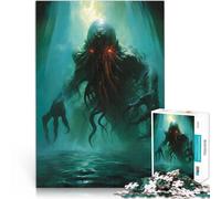 Rompecabezas para Adultos de 1000 Piezas Mar Ascendente de Cthulhu Matar el Tiempo en Vacaciones en casa Lista de Deseos con Papá Noel 52x38cm
