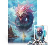Rompecabezas para Adultos de 1000 Piezas Mar del Dragón II Entrena tu Cerebro y Tus Manos Cada Pieza es única: un desafiante y Divertido Juego Familiar 52x38cm