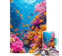 Rompecabezas para Adultos de 1000 Piezas Maravillas Marinas Rompecabezas para Adultos Juguete Decoración de Pared Patrón Ensamblaje Interacción Entre Padres e Hijos (Tamaño 38x52cm)