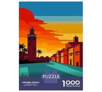 Rompecabezas para Adultos De 1000 Piezas Marrakech, Morocco Travel Rompecabezas para Adultos Juego Familiar para Aliviar El Estrés Cumpleaños Y Navidad 52x38cm/1000pcs