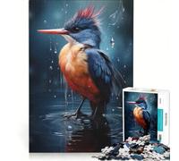 Rompecabezas para Adultos de 1000 Piezas Martín Pescadores en su hábitat Juego Familiar, Ideal para Reducir el estrés y con un desafío único 50x75cm