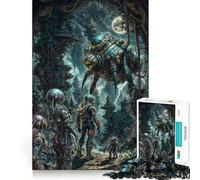 Rompecabezas para Adultos de 1000 Piezas Más allá de Las fronteras alienígenas,Corte Premium,Divertido Juguete para ejercitar la Mente,Juego Relajante,decoración de cumpleaños,Regalo (38x26cm)