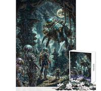 Rompecabezas para Adultos de 1000 Piezas Más allá de Las fronteras alienígenas Juego Educativo para la diversión Familiar Juguete Educativo Que Ayuda a Reducir el estrés (50x75cm)